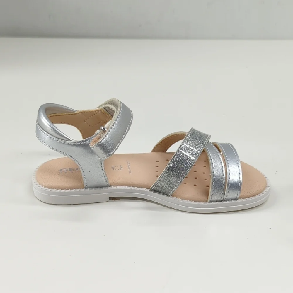 New Geox Karly Sandal in Silver Size EU 27 (US 10)